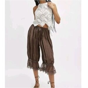 Free People Hankie Halter Top Ivory Size M NWOT